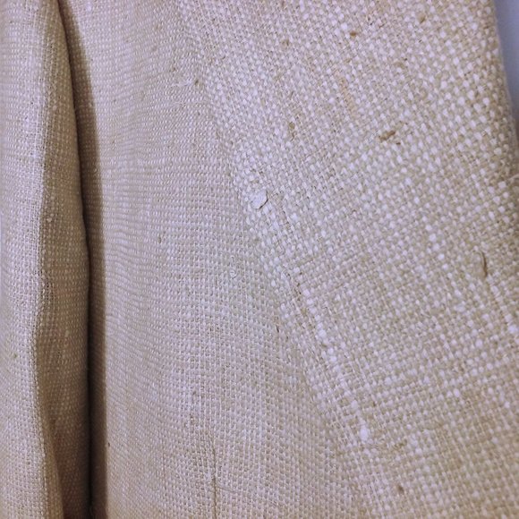 Marc Jeffries Pure Silk Blazer Suit Coat Men-48(L) Dbl-Button Vent Pockets Cream - Picture 4 of 11